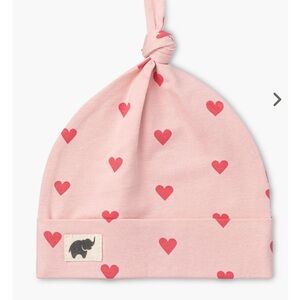 Monica + Andy Pink Heart Baby Knot Hat